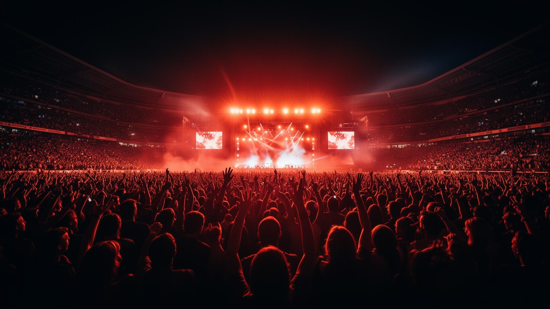 Publiek op festival tijdens optreden van tribute band geboekt via Tributeworld